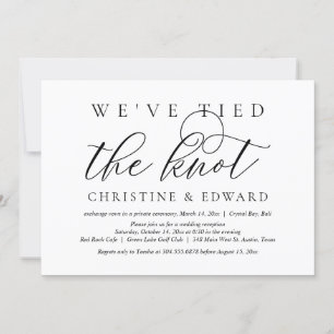 We Have Tied The Knot, Wedding Elopement Invitation