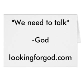 We have to talk cards