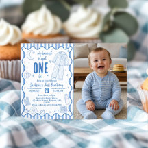 We Haven't Slept One Bit Birthday Photo Invitation