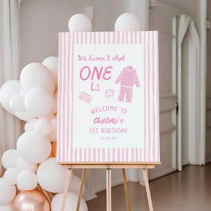 We Haven't Slept One Bit Pajamas 1st Birthday  Foam Board