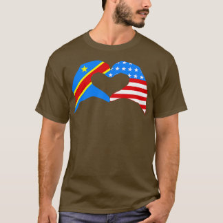 We Heart Congo USA Multinational Patriot Flag Seri T-Shirt