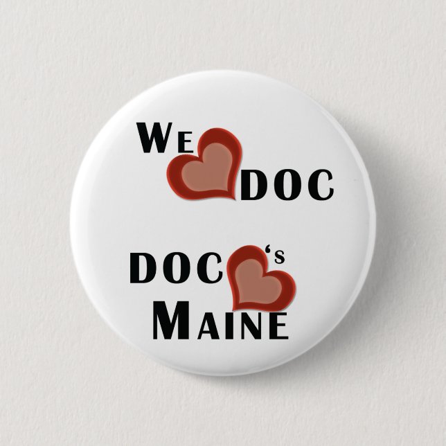 We Heart Doc Pinback Button (Front)