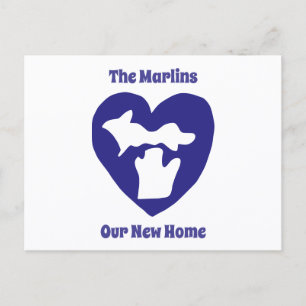 We Heart Our New Home in Michigan Postcard