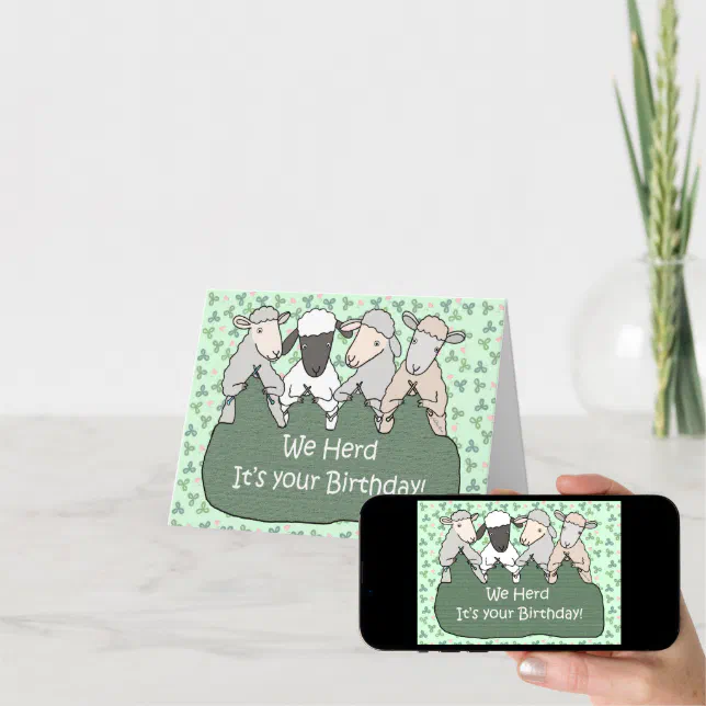 Funny Birthday Card – "Herd Anything" With Envelope – Nobleworks C9285BDG