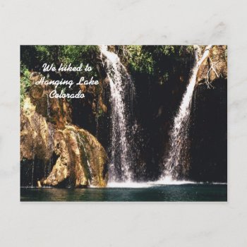 We Hiked To Hanging Lake  Colorado Postcard by bluerabbit at Zazzle