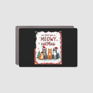 We Hiss You A Meowy Catmas Funny Cat Christmas Ugl Car Magnet