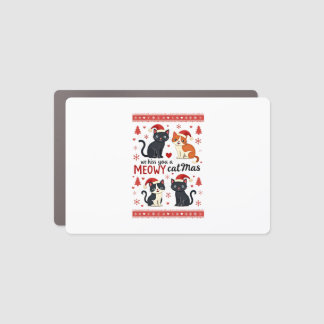 We Hiss You A Meowy Catmas Funny Cat Christmas Ugl Car Magnet