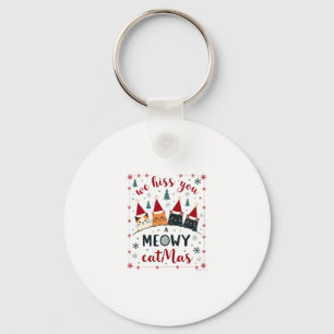 We Hiss You A Meowy Catmas Funny Cat Christmas Ugl Keychain