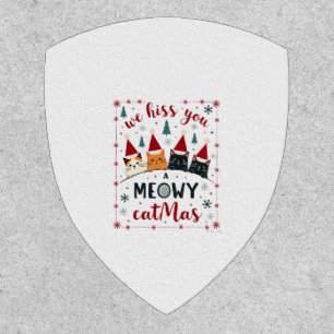 We Hiss You A Meowy Catmas Funny Cat Christmas Ugl Patch