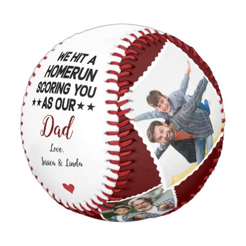 We Hit a Homerun Dad Photo Collage  Fathers Day Baseball