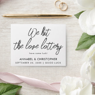 We Hit the Love Lottery Wedding Favor | Have Some  Envelope