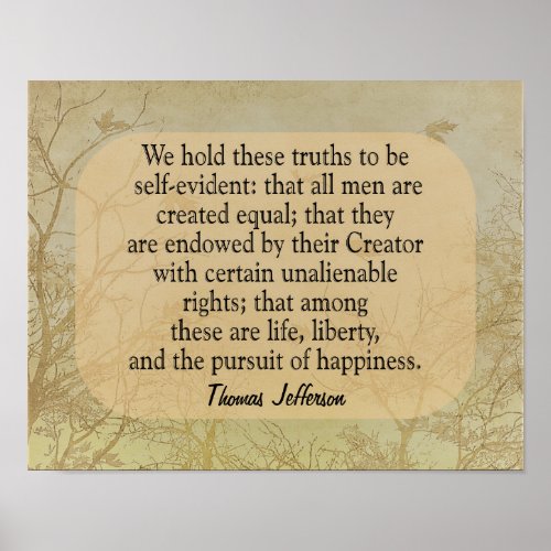 We hold these truths _Jefferson quote _art print