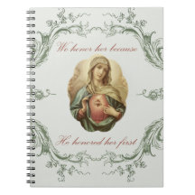We honor her Immaculate Mary Notebook