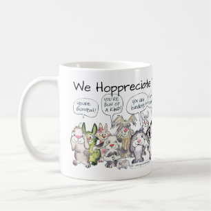 We Hoppreciate You 19 Cartoon Rabbits Coffee Mug