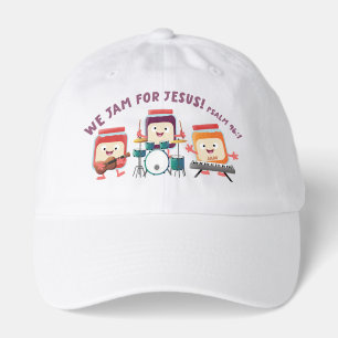 We Jam for Jesus cute bible verse cartoon Hat