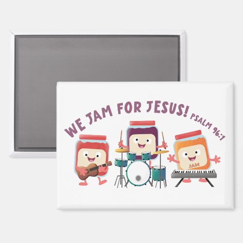 We Jam for Jesus cute bible verse cartoon Magnet