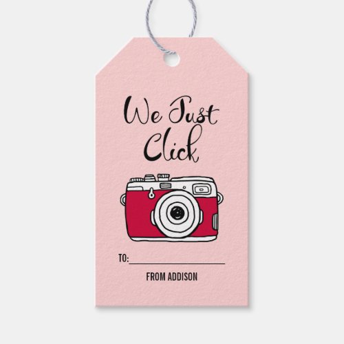 We Just Click Camera Valentine Gift Tags