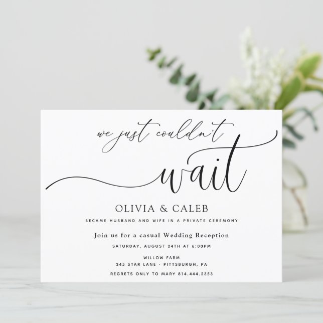 casual wedding reception invitation wording