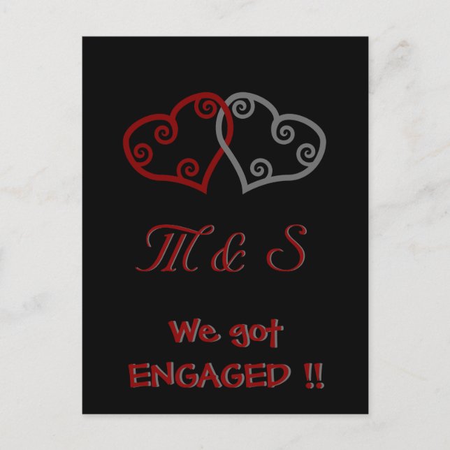We just got ENGAGED! postcard (Front)