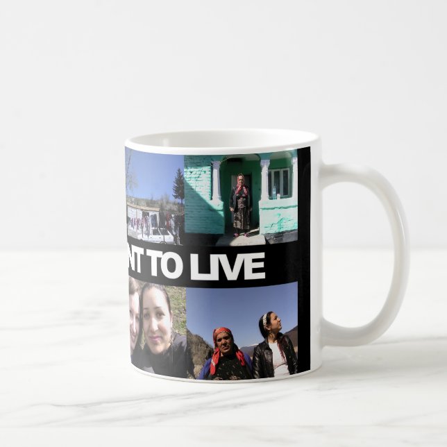 We just want to live - coffee mega mug (Right)