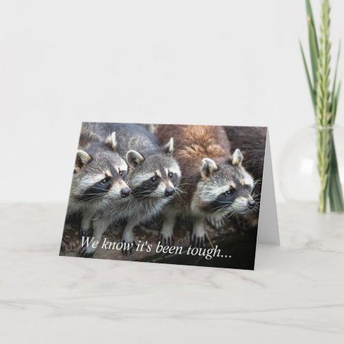 We Know its been Tough Raccoon Group Animals Card