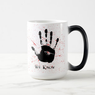 we know mug, color changing mug with hand