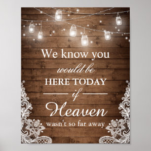 We Know You Would Be Here Rustic Wedding Sign