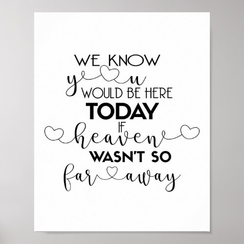 We Know You Would Be Here Today If Wedding Sign