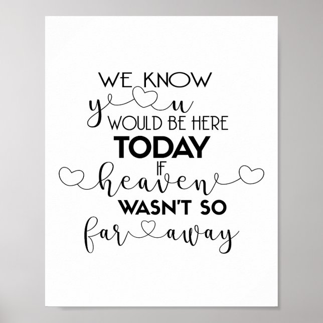 We Know You Would Be Here Today If Wedding Sign (Front)