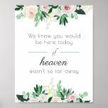 We Know You Would Be Here Watercolor Floral Green Poster