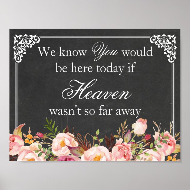 We Know You Would Be Here | Wedding Memory Sign