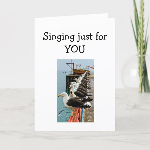 WE LANDED TO SING HAPPY BIRTHDAY TO YOU CARD
