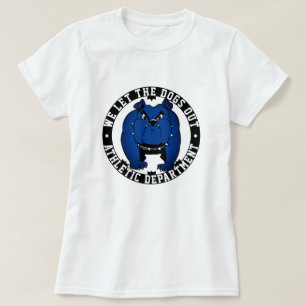 We Let The Dogs Out School Athlete Bulldog Mascot T-Shirt