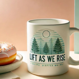 We Lift as We Rise | Motivational Coffee Mug