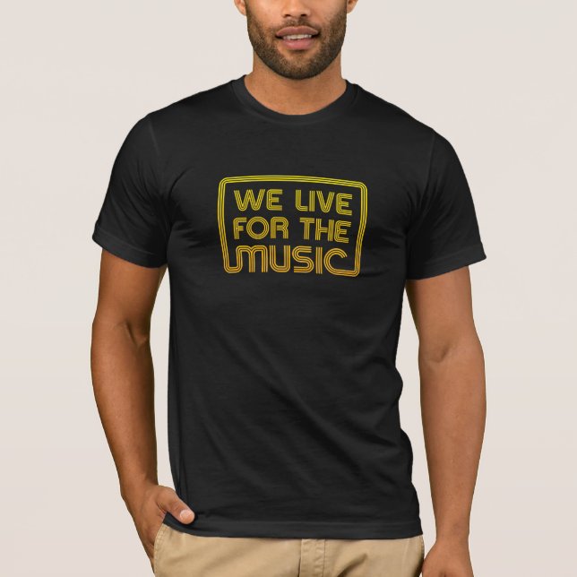 We lIve for the Music yellow with RR T-Shirt (Front)