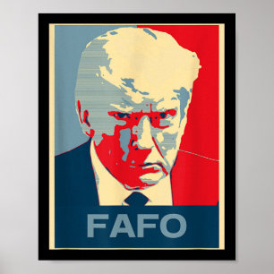We Live In A Society Trump Mugshot Black Lightweig Poster
