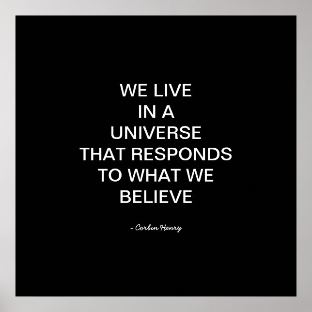 We Live In A Universe Poster (Front)