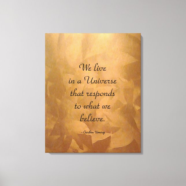 We Live In A Universe Quote - Copper Canvas Print (Front)