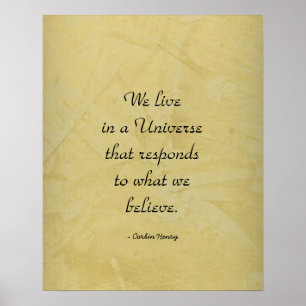 We Live In A Universe Quote Poster