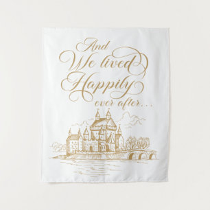 We lived happily ever after royal backdrop