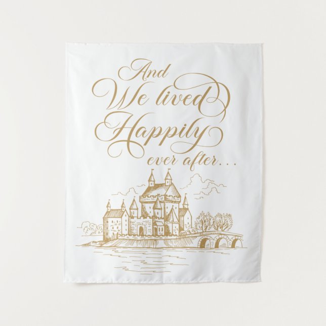 We lived happily ever after royal backdrop (Front)