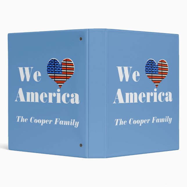 We Love America 3 Ring Binder (Background)