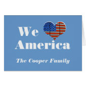 We Love America Custom Name  (Front Horizontal)