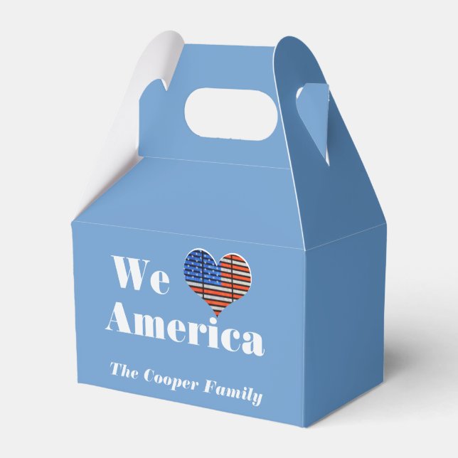 We Love America Favor Boxes (Front Side)