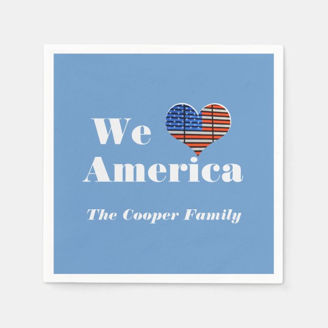 We Love America Napkins (Front)