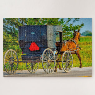 We love Amish Carraiges in Iowa. Jigsaw Puzzle