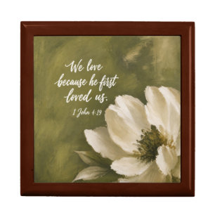 WE LOVE BECAUSE HE FIRST LOVED US Wedding Gift Box