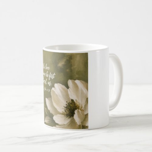 WE LOVE BECAUSE HE FIRST LOVED US | Wedding Gift Coffee Mug
