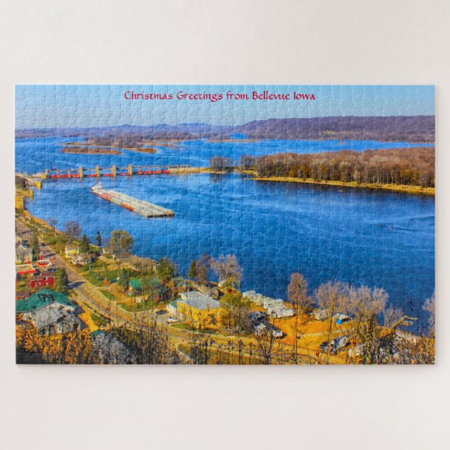 We love Bellevue Iowa. Jigsaw Puzzle (Horizontal)
