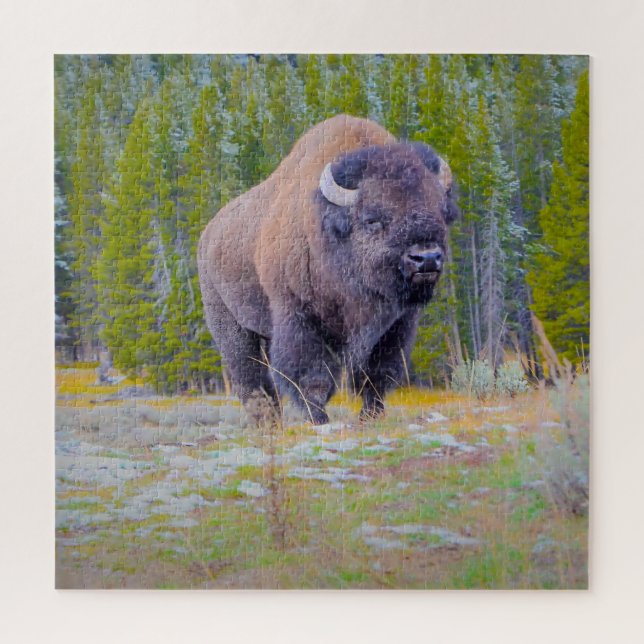 We Love  Bison Wyoming. Jigsaw Puzzle (Vertical)